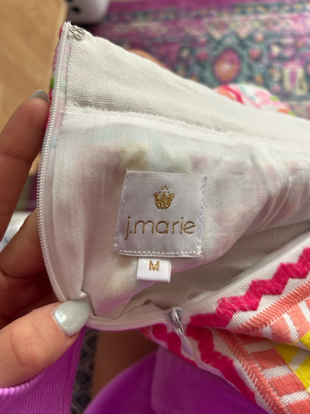 J Marie Embroidered Floral Mini Skirt - Picture 2 of 2